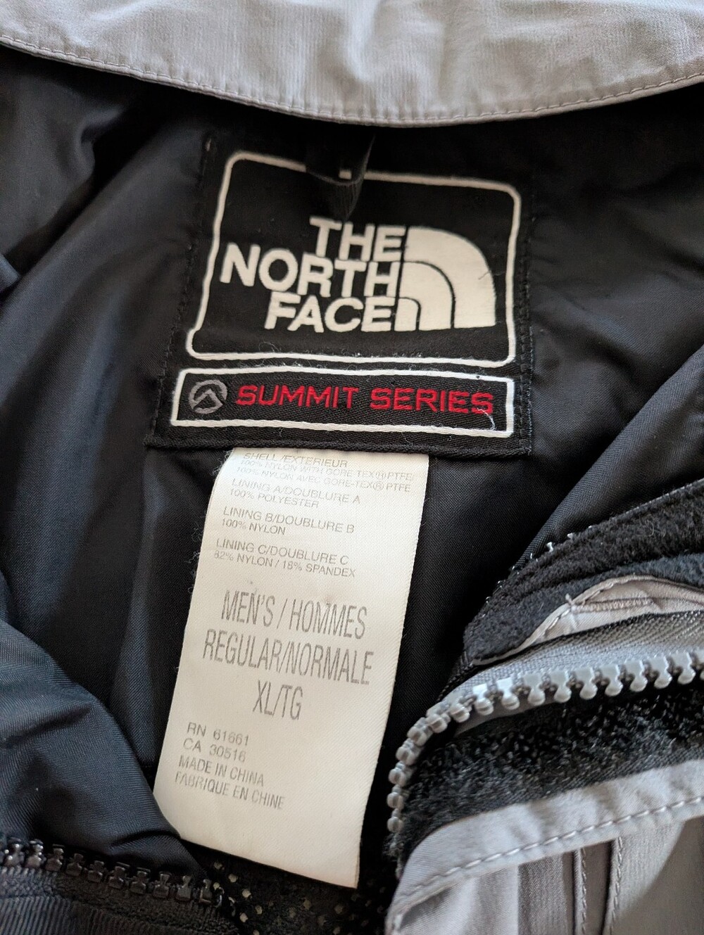 The North Face Summit Series Gore-Tex XCR Jacket Mens XL Grey Black Y2K Vintage - Picture 2 of 14